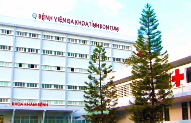 Bệnh viện Đa khoa tỉnh Kon Tum - nơi vợ chồng anh H đang được điều trị cách ly