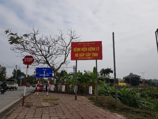 Bệnh viện đặt tại xã Định Trung, TP. Vĩnh Yên
