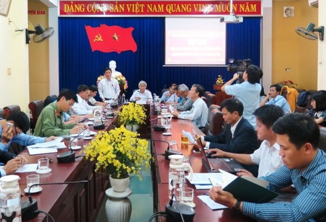 Tỉnh Quảng Ngãi họp báo thông tin về công tác phòng chống dịch bệnh nCoV.