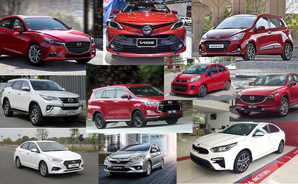 Top 10 mẫu xe bán nhiều nhất tháng 1/2020