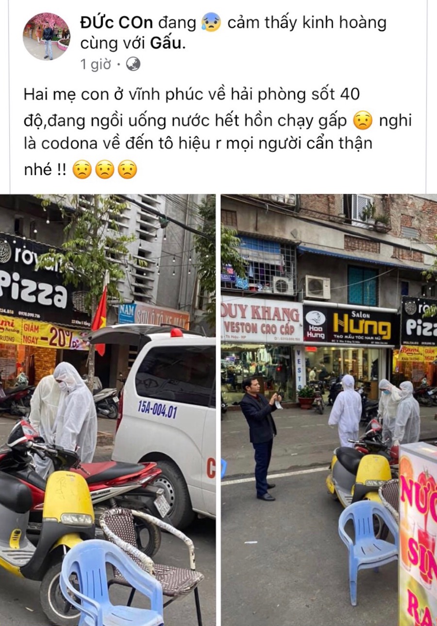 Thực hư việc hai mẹ con ở Vĩnh Phúc về Hải Phòng sốt gần 40 độ C