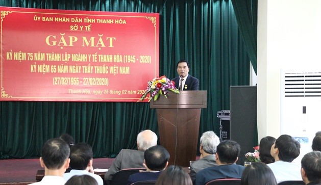 Phó Chủ tịch UBND tỉnh Thanh Hóa Phạm Đăng Quyền chúc mừng các thầy thuốc nhân Ngày Thầy thuốc Việt Nam