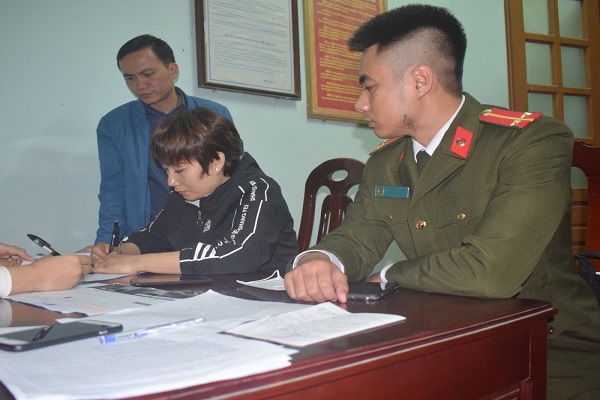 Trương Thị Thắm tại cơ quan điều tra