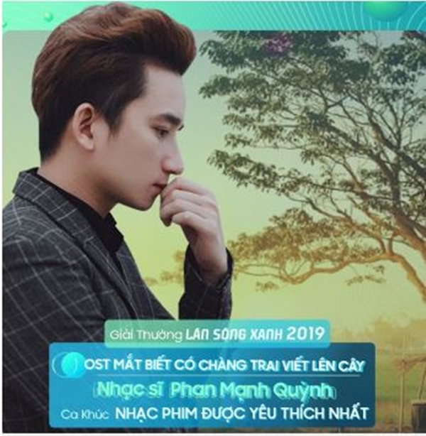 Ở hạng mục Ca khúc nhạc phim được yêu thích nhất, bài hát Có chàng trai viết lên cây của nhạc sĩ Phan Mạnh Quỳnh giành chiến thắng và nhận được 65.9% bình chọn.