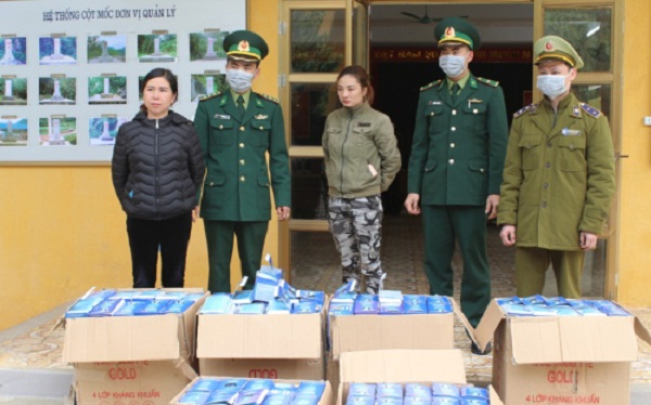 Hai đối tượng buôn lậu 15.000 chiếc khẩu trang y tế ở Cao Bằng