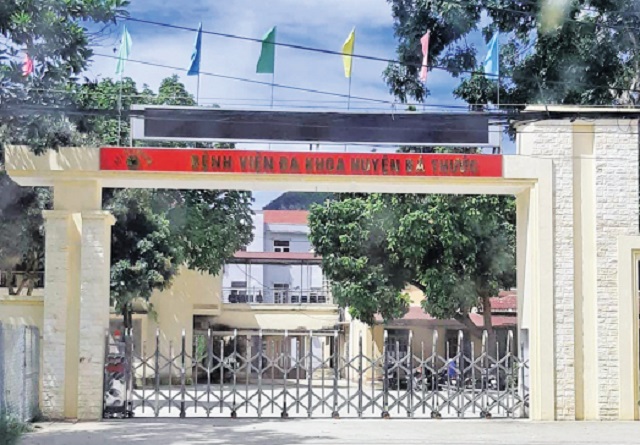 Bệnh viện Đa khoa huyện Bá Thước nơi đang tiến hành cách ly, theo dõi nam học sinh nghi nhiễm