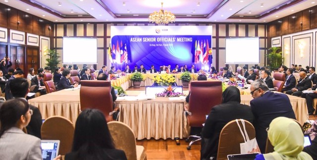 Quang cảnh Hội nghị Quan chức Cao cấp ASEAN (ASEAN SOM) vừa được khai mạc ngày 4/3 tại Cung hội nghị Quốc tế Furama Resort Đà Nẵng