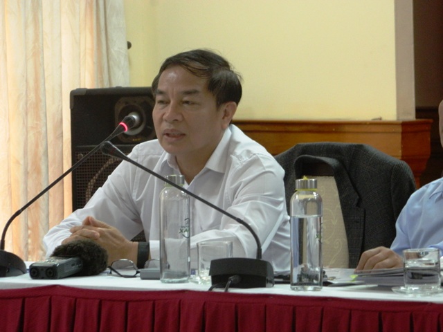 Ông Nguyễn Nam Hùng- Giám đốc Sở Y tế trả lời trong buổi họp báo