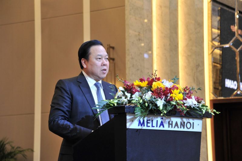 Đ/c Nguyễn Hoàng Anh, Ủy viên Trung ương Đảng, Chủ tịch Ủy ban Quản lý vốn Nhà nước tại doanh nghiệp phát biểu chỉ đạo tại Hội nghị