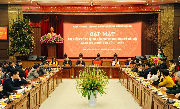 Bí thư Thành ủy Hà Nội: Tạo mọi điều kiện cho báo chí hoạt động, không có hạn chế gì đối với thông tin báo chí