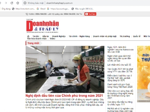 Chuyển đổi Thời báo Doanh nhân thành tạp chí Doanh nhân và Pháp lý