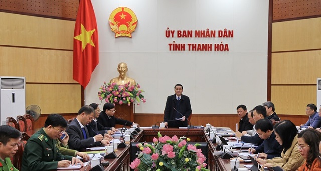 Chủ tịch UBND tỉnh Thanh Hóa Đỗ Minh Tuấn chủ trì hội nghị