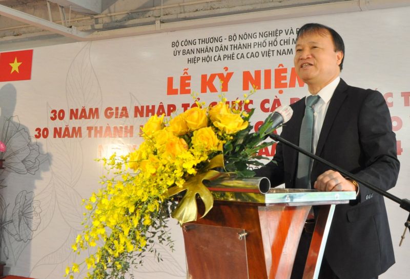Thứ trưởng Bộ Công Thương Đỗ Thắng Hải phát biểu tại Lễ kỷ niệm Ngày cà phê Việt Nam lần thứ 4