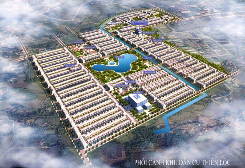 Phối cảnh khu dân cư Thiên Lộc tại Thành phố Sông Công - Dự án Công ty Thiên Lộc làm Chủ đầu tư