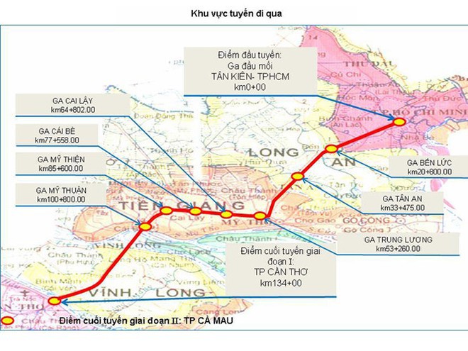 Đầu tư 10 tỉ USD xây dựng tuyến đường sắt TP.Hồ Chí Minh - Cần Thơ