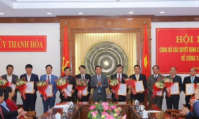 Thanh Hóa: Công bố quyết định của Ban Thường vụ Tỉnh ủy về công tác cán bộ