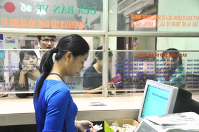 Quầy bán vé tại Ga Đà Nẵng