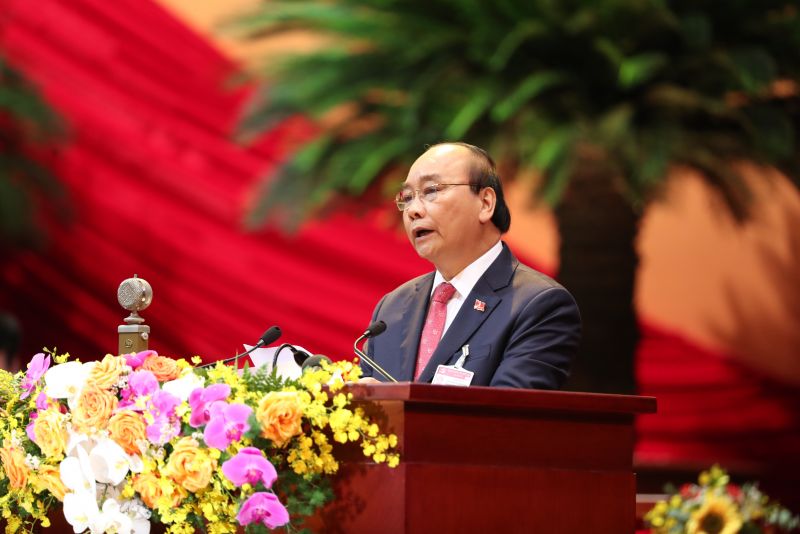 Thủ tướng Nguyễn Xuân Phúc phát biểu khai mạc Đại hội toàn quốc Đảng Cộng sản Việt Nam