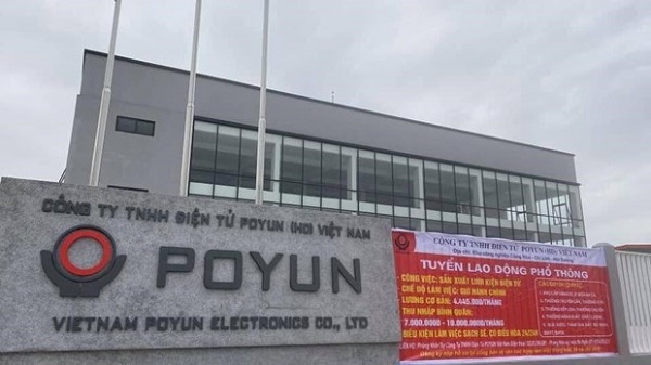 Công ty POYUN tại KCN Cộng Hoà, TP Chí Linh