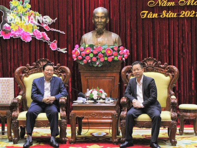 Trưởng ban Nội chính Trung ương Phan Đình Trạc thăm, chúc Tết Tân Sửu 2021 tại TP. Đà Nẵng