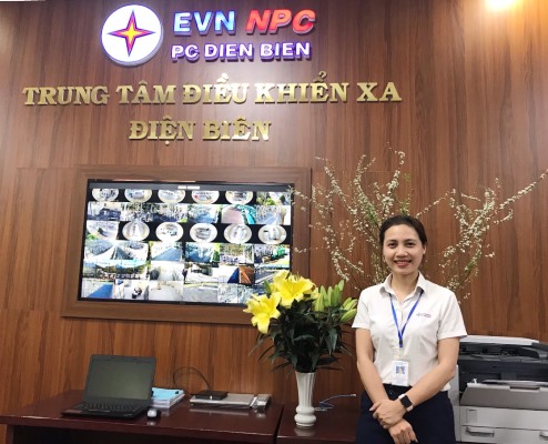 Chị Nguyễn Thị Nhung - nữ cán bộ duy nhất tại TTĐKX Điện Biên