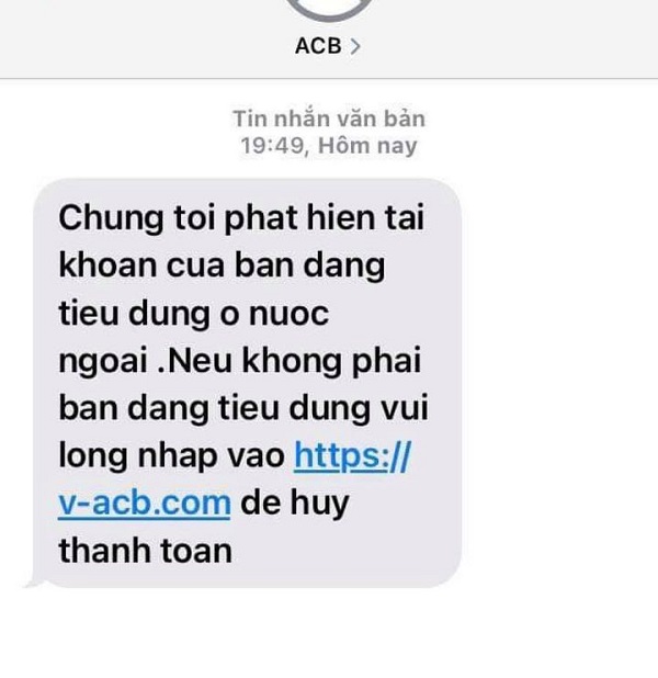 Cảnh báo trò lừa đảo tin nhắn mạo danh ngân hàng để chiếm đoạt tiền