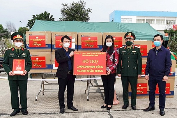 Hà Nội hỗ trợ tỉnh Hải Dương 2 tỷ đồng và 50 nghìn khẩu trang y tế