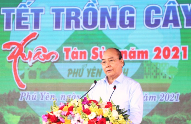 Thủ tướng phát biểu tại lễ phát động Tết trồng cây.