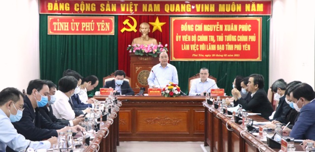 Thủ tướng Nguyễn Xuân Phúc làm việc với tỉnh Phú Yên