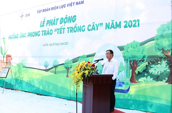 Chủ tịch HĐTV EVN Dương Quang Thành phát biểu tại Lễ phát động