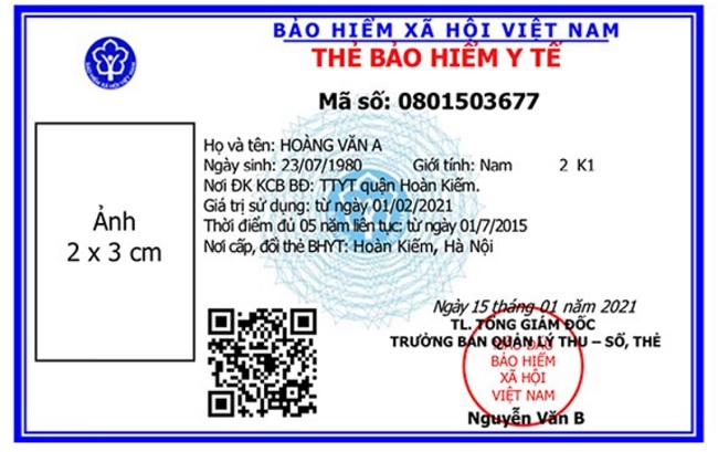 Thẻ BHYT mẫu mới được đưa vào sử dụng từ 1/4
