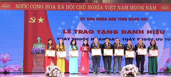 Đồng Nai: 40 cá nhân nhận danh hiệu Thầy thuốc Nhân dân, Thầy thuốc Ưu tú
