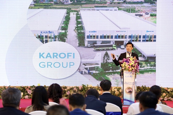 Ông Nguyễn Văn Vượng, Phó tổng giám đốc Tập đoàn Karofi phát biểu tại buổi Lễ