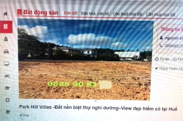 Park Hill Villas- Đất nền biệt thự được ch&agrave;o mời tr&ecirc;n một trang mạng