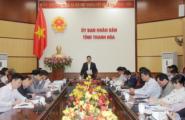 Toàn cảnh hội nghị về Chương trình phát triển nhà ở tỉnh Thanh Hóa đến năm 2030.