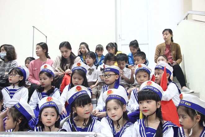 Ngày hội thu hút đông đảo các em học sinh của trường tham gia hưởng ứng