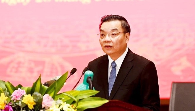 Chủ tịch UBND TP. Hà Nội Chu Ngọc Anh phát biểu tại buổi làm việc với Thủ tướng