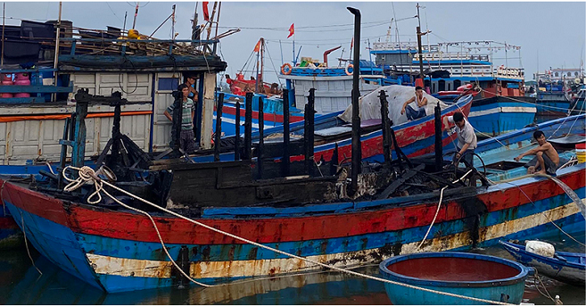 Quảng Ngãi: Cháy tàu cá, thiệt hại gần hai tỷ đồng