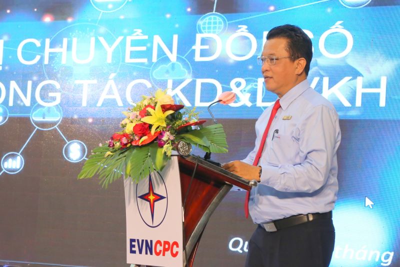 Ông Ngô Tấn Cư - Tổng giám đốc EVNCPC phát biểu tại Hội nghị