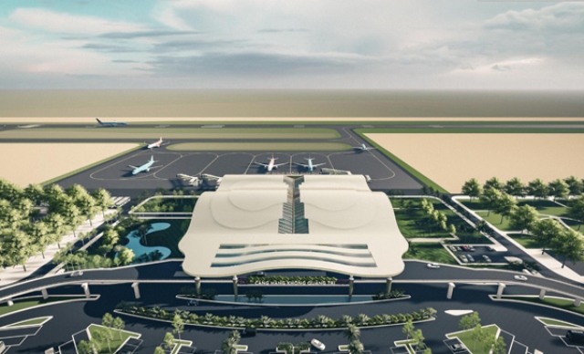 Phương án thiết kế sân bay Quảng Trị được tư vấn TEDI báo cáo tại cuộc họp.