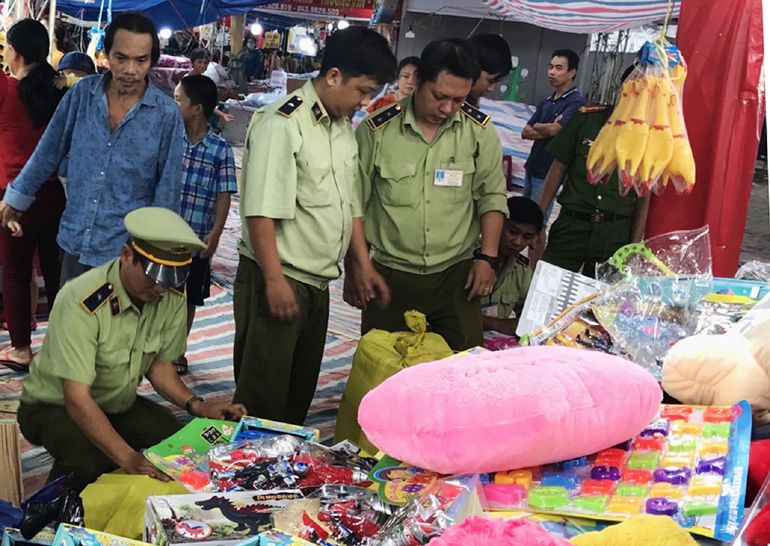 Bình Định: Tạm giữ 775 sản phẩm đồ chơi trẻ em do nước ngoài sản xuất không có hóa đơn chứng từ