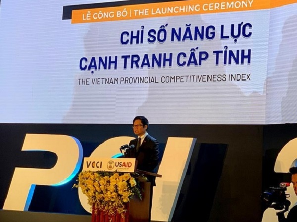 Chủ tịch Phòng Thương mại và Công nghiệp Việt Nam Vũ Tiến Lộc phát biểu tại lễ công bố