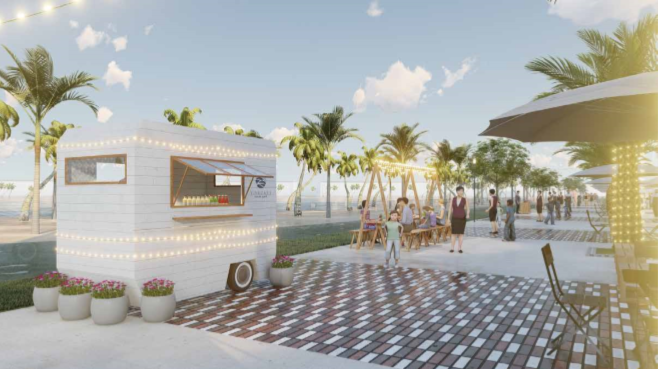 Tại Hội chợ mua sắm “Ocean Street Market”, cư dân và khách tham quan sẽ được trải nghiệm phố đi bộ sầm uất với hơn 50 gian hàng là những chiếc xe lưu động phong cách biển nhiệt đới Tại Hội chợ mua sắm “Ocean Street Market”, cư dân và khách tham quan sẽ được trải nghiệm phố đi bộ sầm uất với hơn 50 gian hàng là những chiếc xe lưu động phong cách biển nhiệt đới