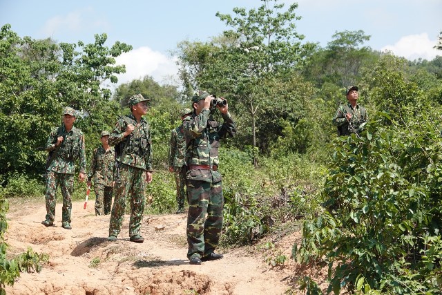 Lực chức năng tỉnh Quảng trị tuần tra khu vực biên giới.
