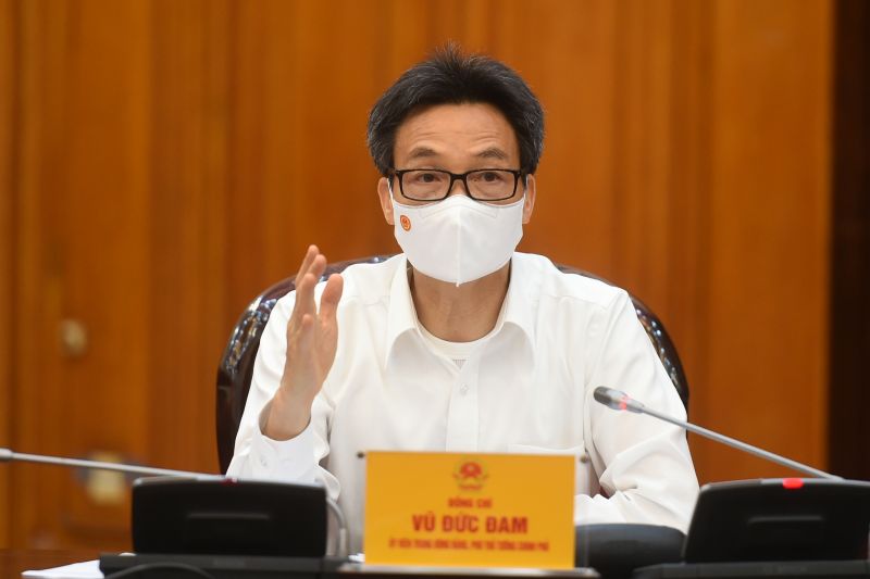 Phó Thủ tướng Vũ Đức Đam phát biểu tại cuộc họp. Ảnh VGP Phó Thủ tướng Vũ Đức Đam phát biểu tại cuộc họp. Ảnh VGP