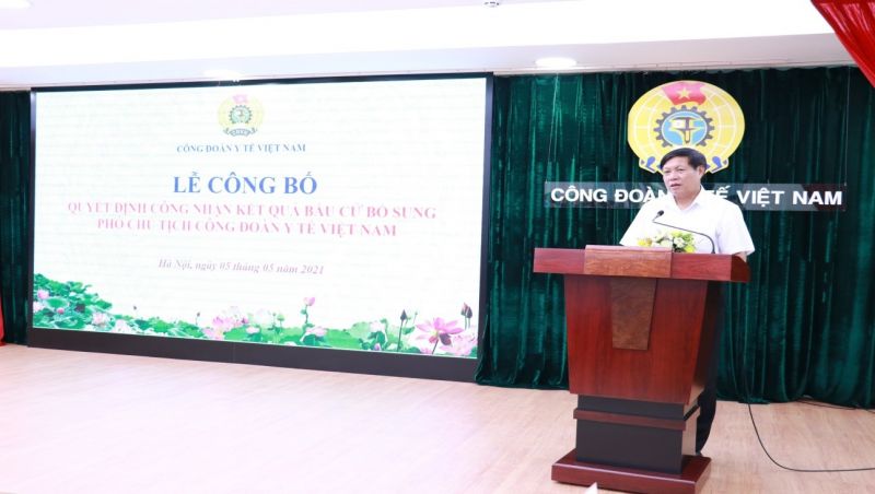 Thứ trưởng Bộ Y tế Đỗ Xuân Tuyên phát biểu tại buổi Lễ công bố Quyết định