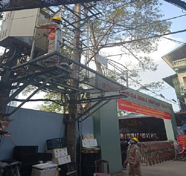 Công ty Điện lực Vĩnh Phúc đảm bảo cấp điện cho các cơ sở y tế, khu cách ly trên địa bàn