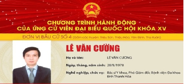 Thanh Hóa: Chương trình hành động của ứng cử viên ĐBQH khoá XV Lê Văn Cường
