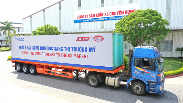 Thaco đẩy mạnh xuất khẩu sơmi rơmoóc sang thị trường Mỹ