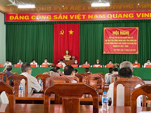 ông Nguyễn Nhân Nghĩa tiếp xúc cử tri tại phường Tam Phước